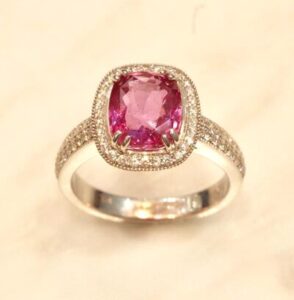 pink sapphire diamond ring nothern virginia