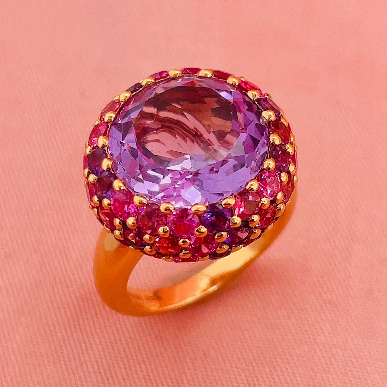 amethyst and pink sapphire ring mclean